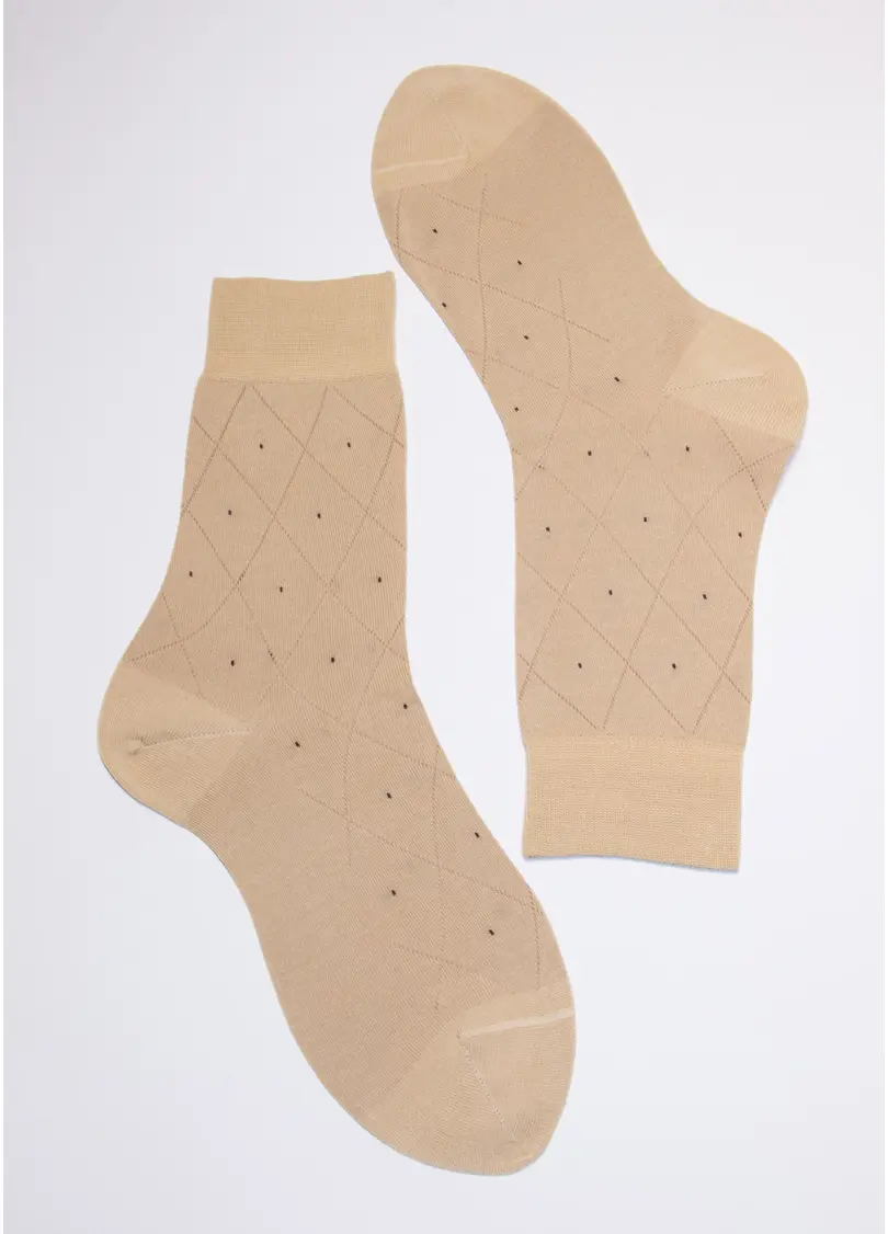 Шкарпетки з малюнком чоловічі MS3C/Sl-202 beige (бежевий)