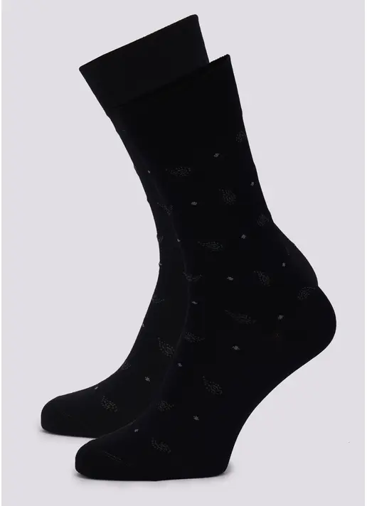 Чоловічі шкарпетки з візерунком пейслі MS3C/Sl-305 (ELEGANT 305 calzino) nero (чорний) Чоловічі шкарпетки з візерунком пейслі MS3C/Sl-305 (ELEGANT 305 calzino) nero (чорний)
