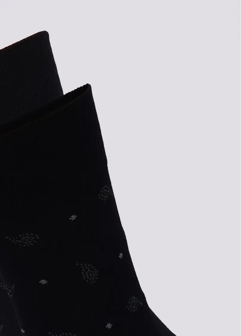 Чоловічі шкарпетки з візерунком пейслі MS3C/Sl-305 (ELEGANT 305 calzino) nero (чорний)