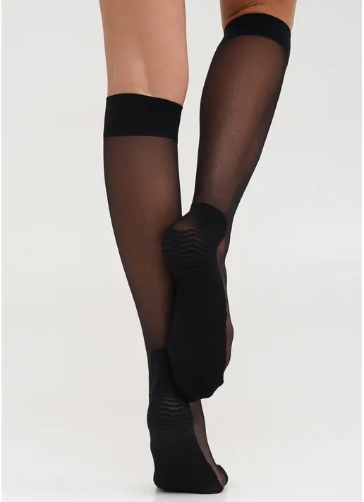 Гольфи з ущільненою стопою COMFORT STEP 20 black (чорний)