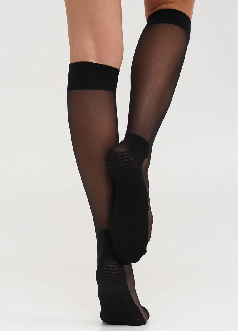 Гольфи з ущільненою стопою COMFORT STEP 20 black (чорний)