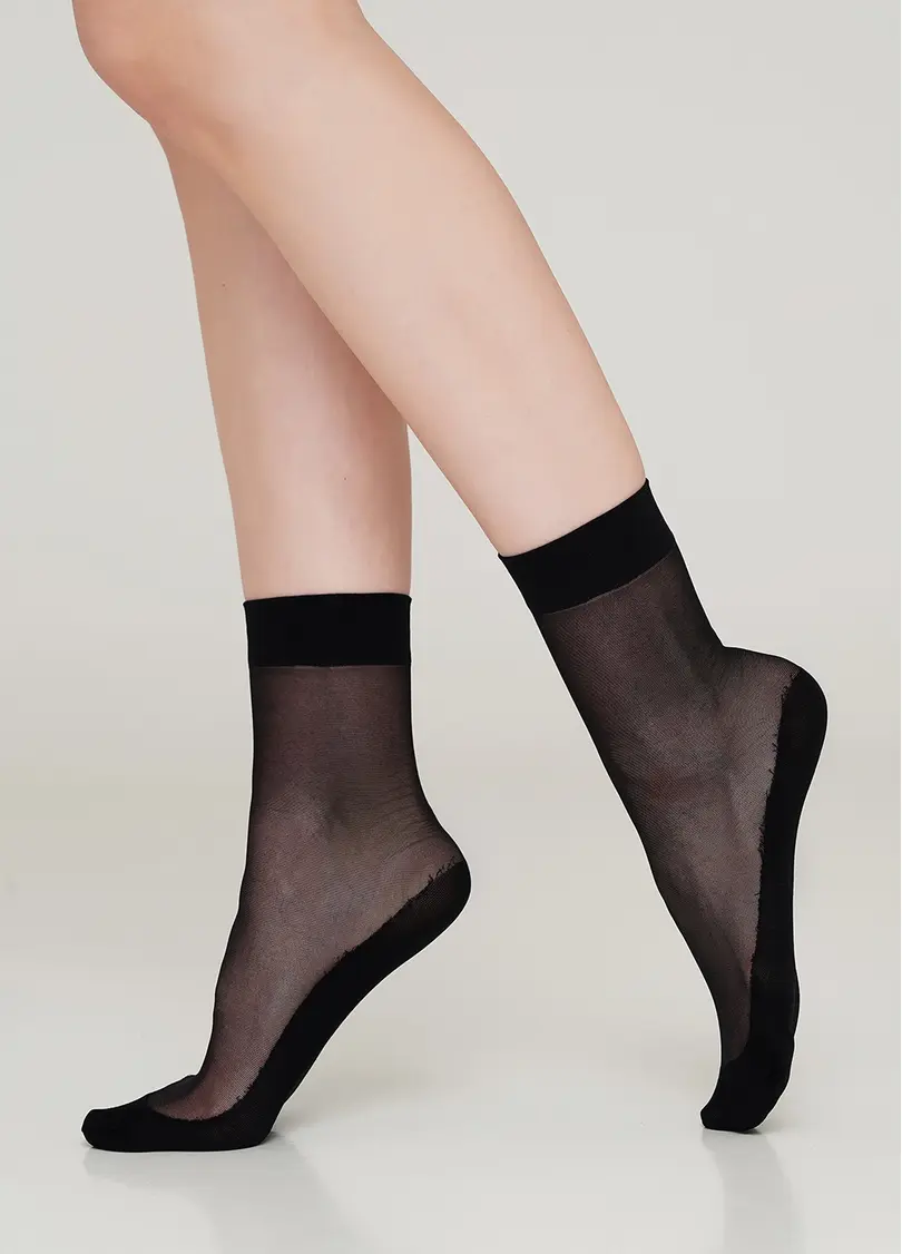 Жіночі шкарпетки з бавовняними підслідниками FOOTIES STYLE SOCKS 20 nero (чорний)