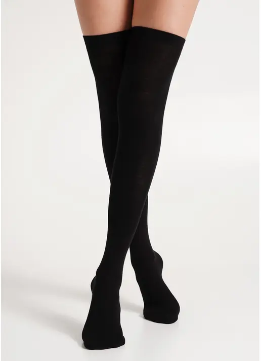 Класичні гольфіни з бавовни без малюнку WB1 CLASSIC black (чорний)