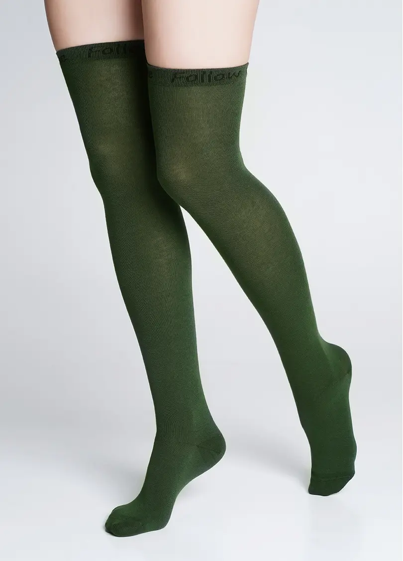 Гольфіни бавовняні з написом "Follow me" WB1 FASHION 010 khaki (зелений)