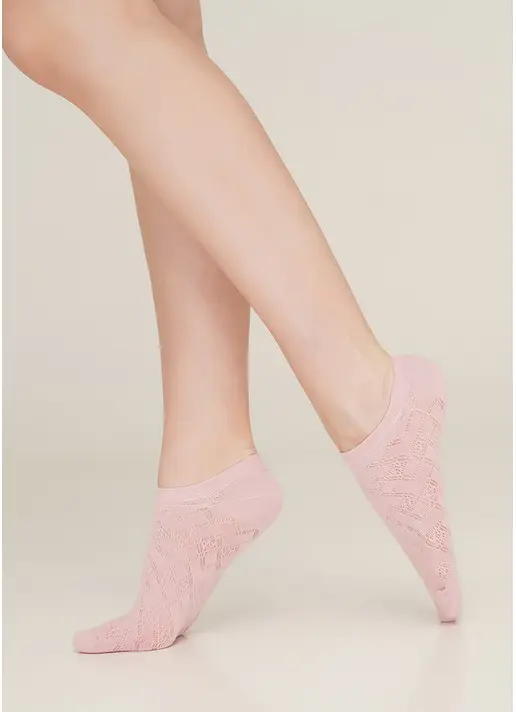 Жіночі короткі шкарпетки WS1 AIR NUDE 008 zephyr (рожевий)