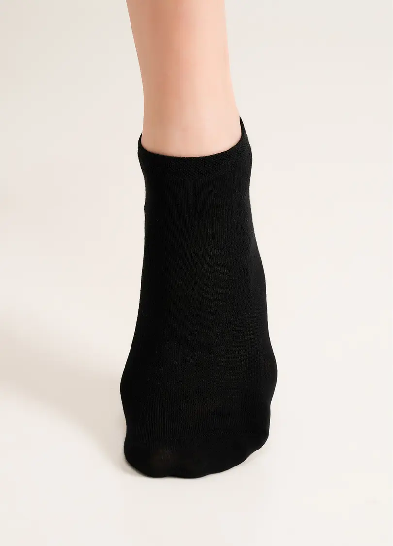 Короткі шкарпетки з бамбуку WS1 BAMBOO black (чорний)