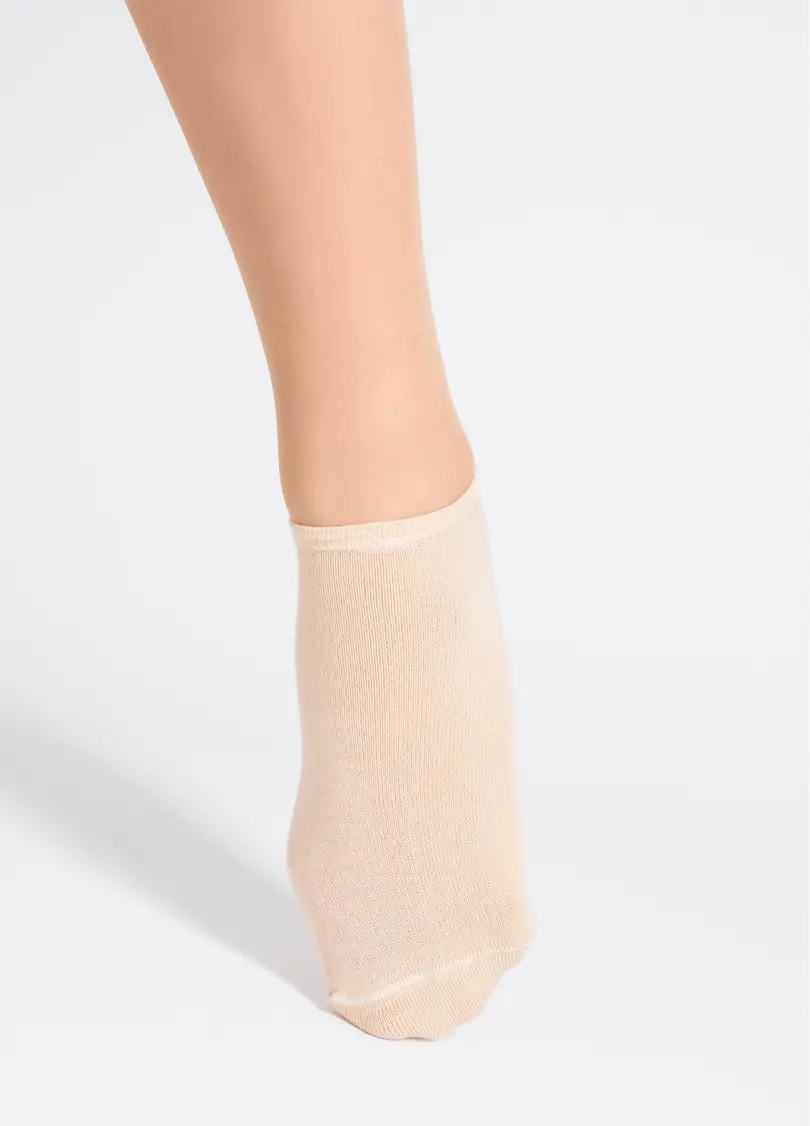 Жіночі короткі шкарпетки (2 пари) WS1 CLASSIC panna/ash rose (бежевий/рожевий)