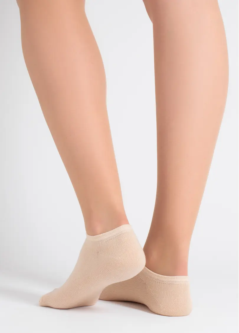 Жіночі короткі шкарпетки (2 пари) WS1 CLASSIC panna/ash rose (бежевий/рожевий)