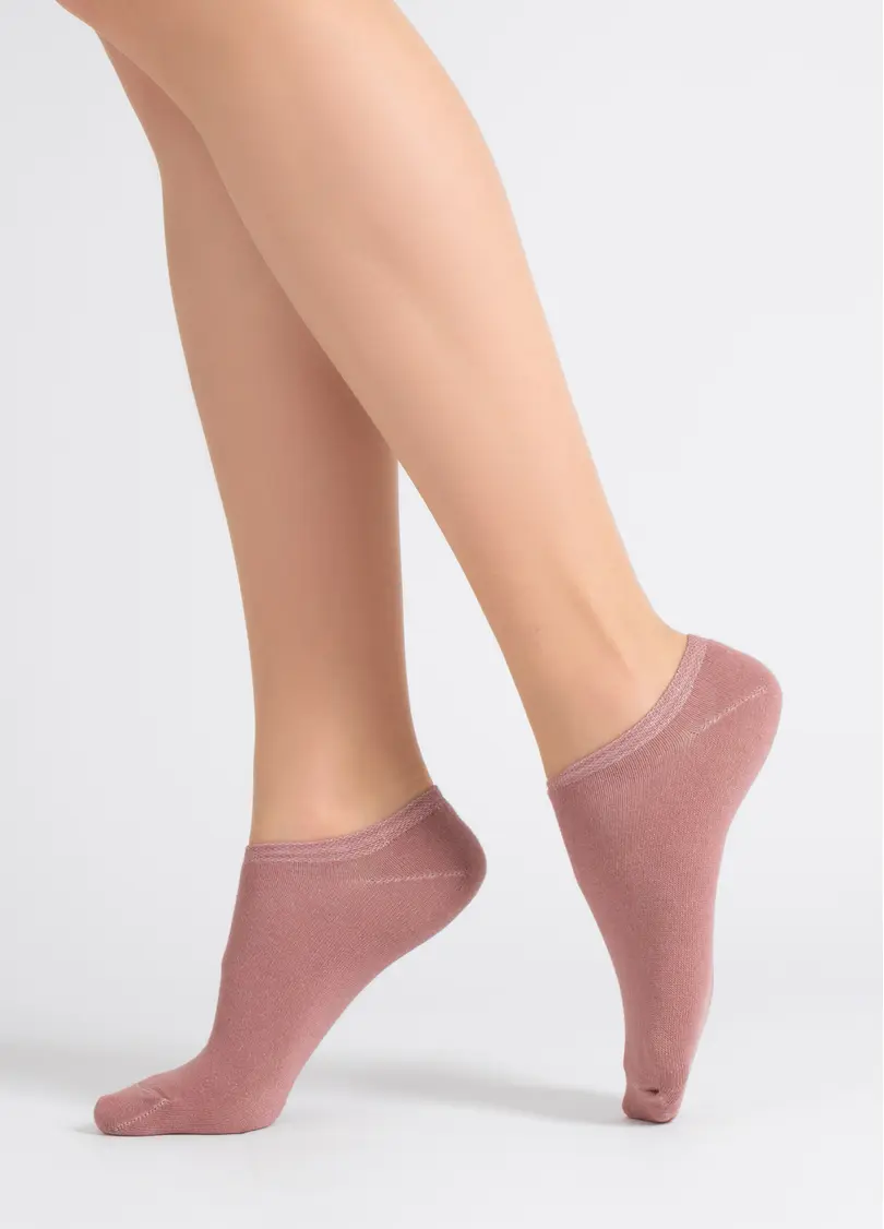 Жіночі короткі шкарпетки (2 пари) WS1 CLASSIC panna/ash rose (бежевий/рожевий)