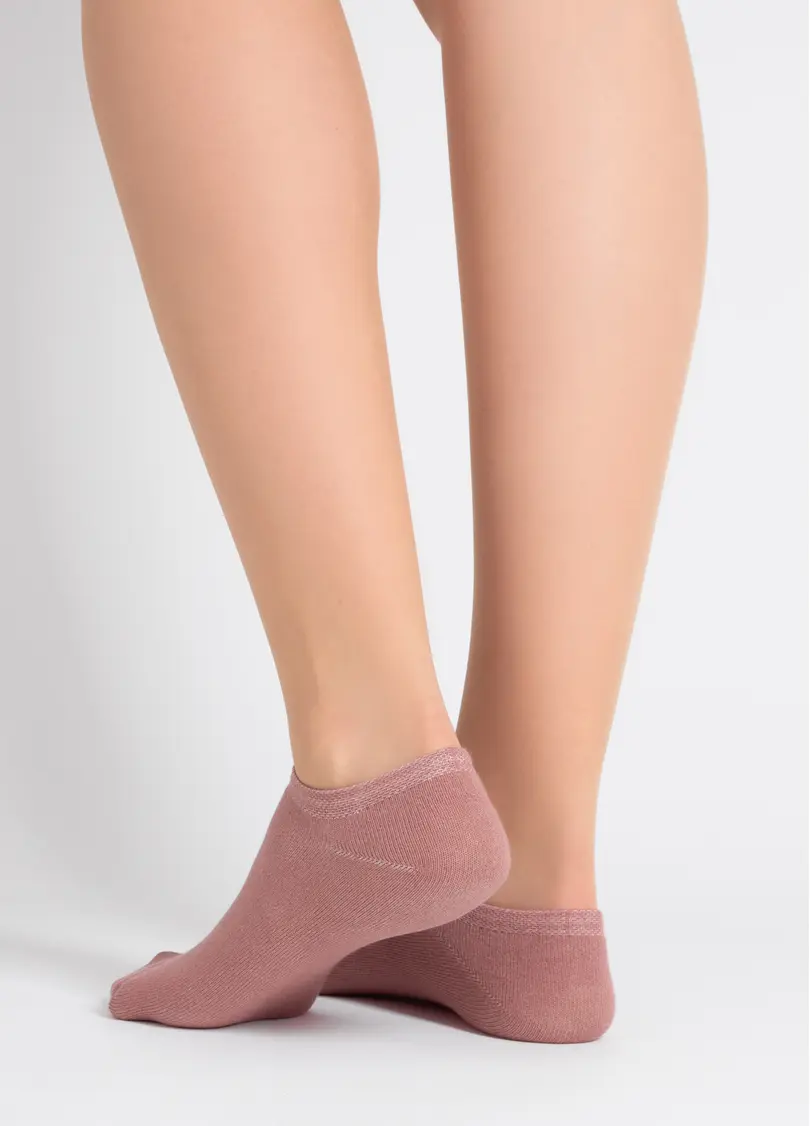 Жіночі короткі шкарпетки (2 пари) WS1 CLASSIC panna/ash rose (бежевий/рожевий)