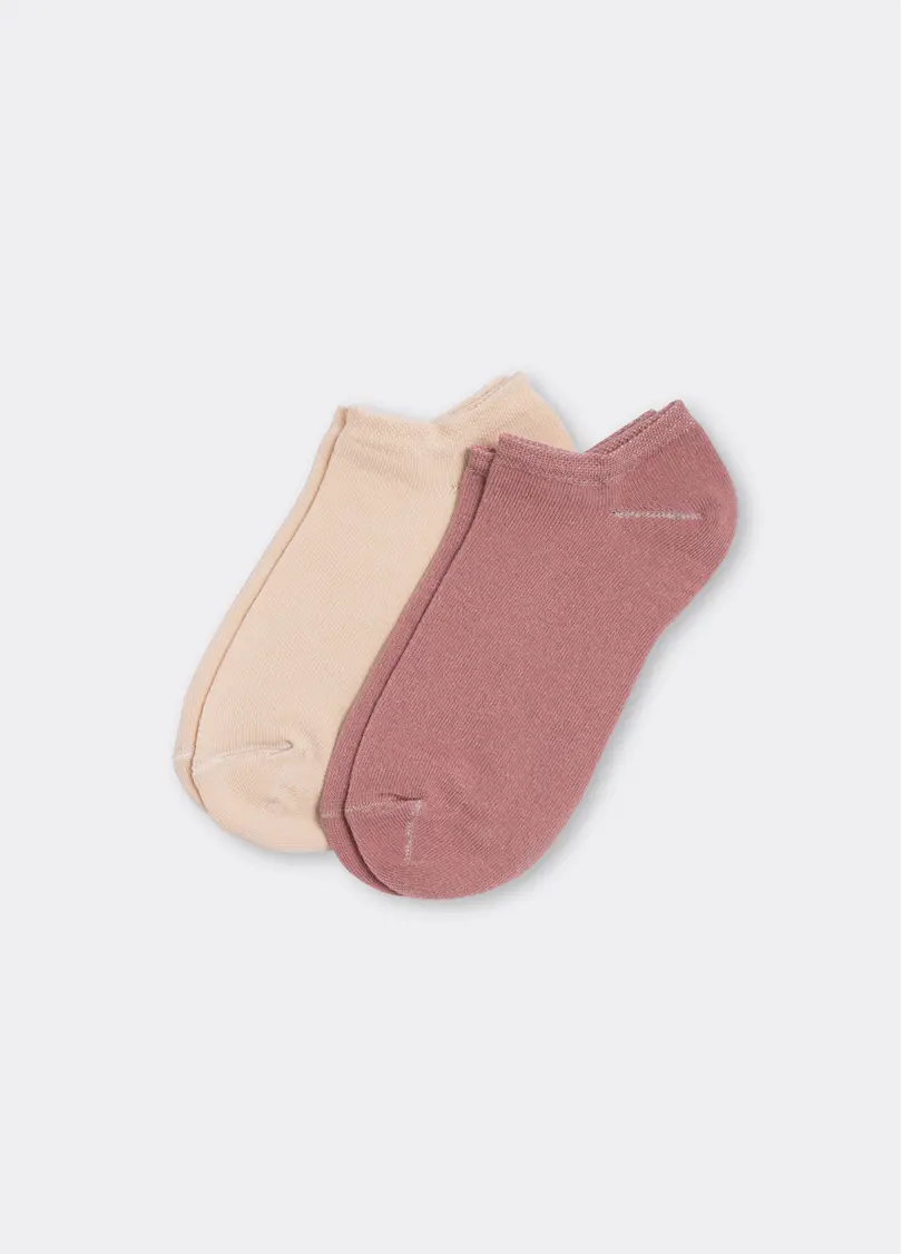 Жіночі короткі шкарпетки (2 пари) WS1 CLASSIC panna/ash rose (бежевий/рожевий)