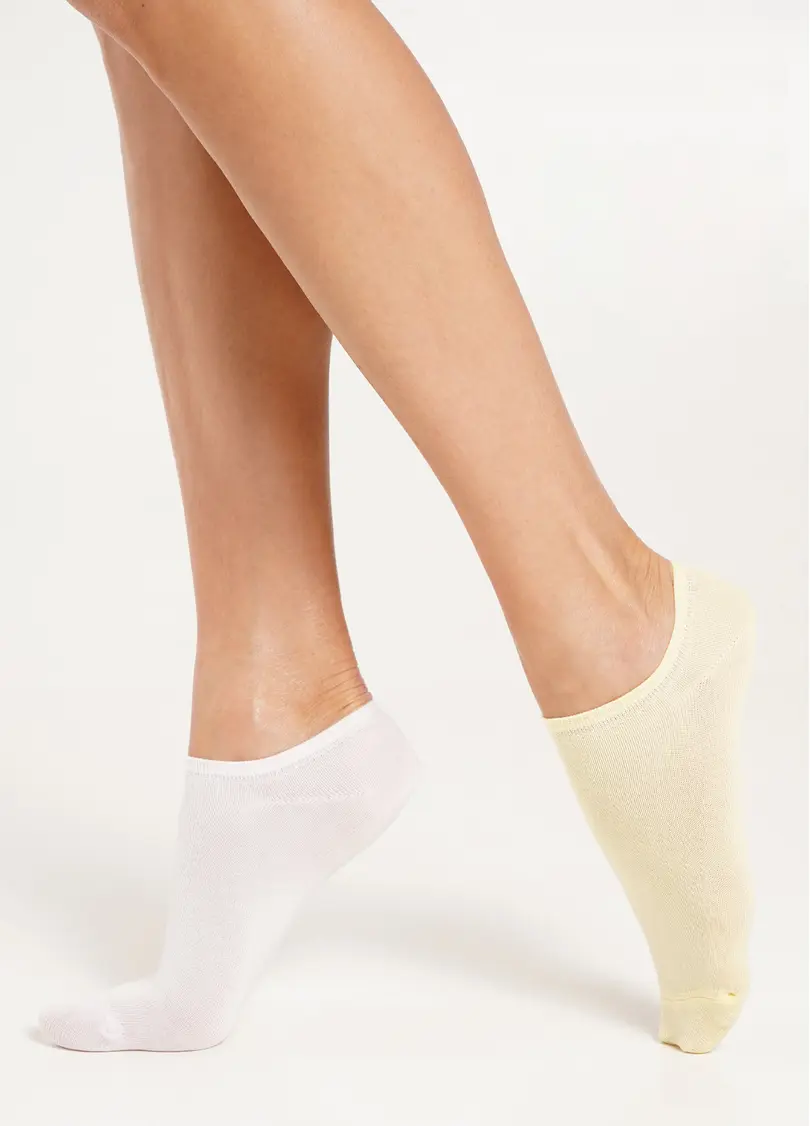 Жіночі короткі шкарпетки (2 пари) WS1 CLASSIC blushing bride/light yellow (рожевий/жовтий)