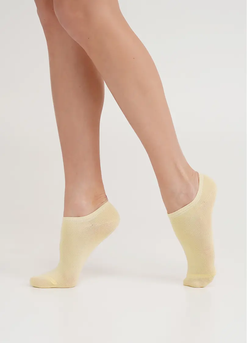 Жіночі короткі шкарпетки (2 пари) WS1 CLASSIC pastel turquoise/light yellow (зелений/жовтий)