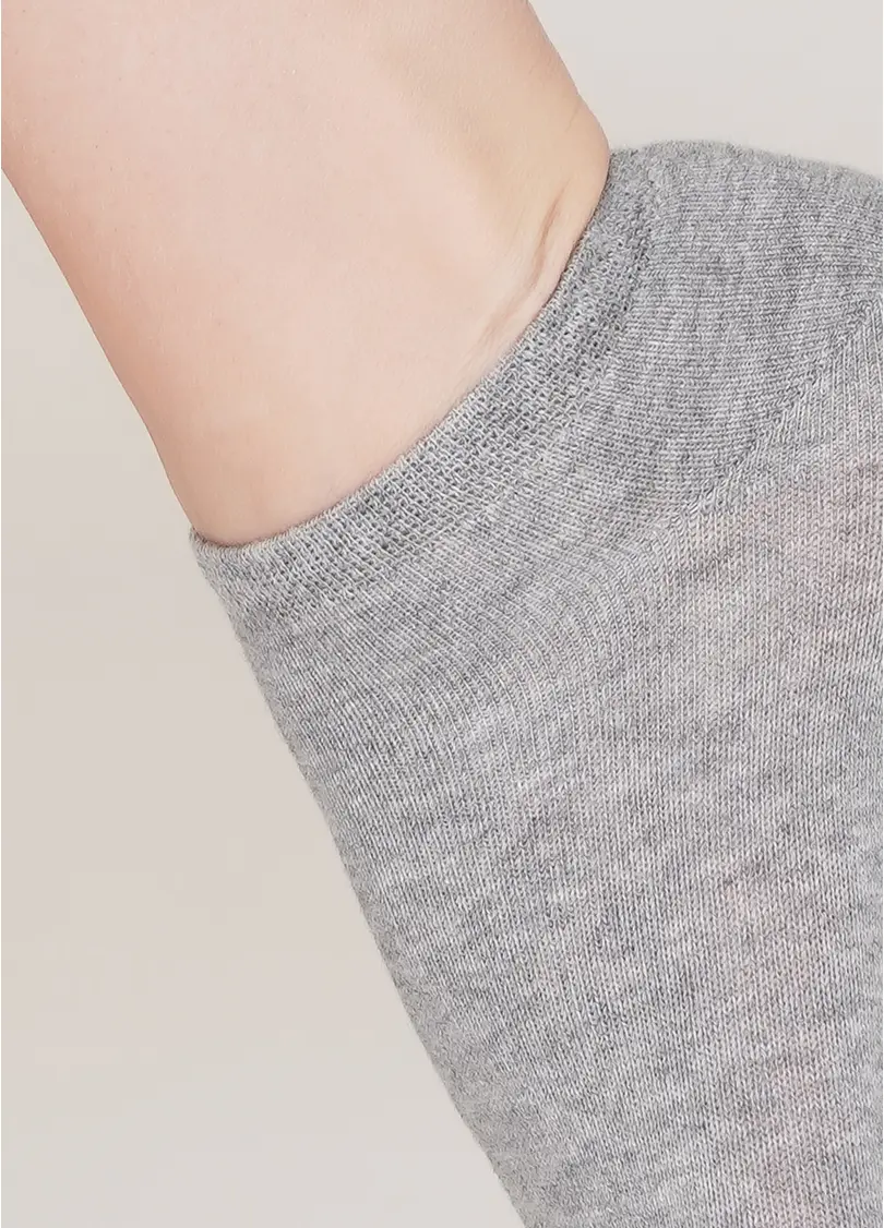 Жіночі короткі шкарпетки (2 пари) WS1 CLASSIC light grey melange/white (меланж)