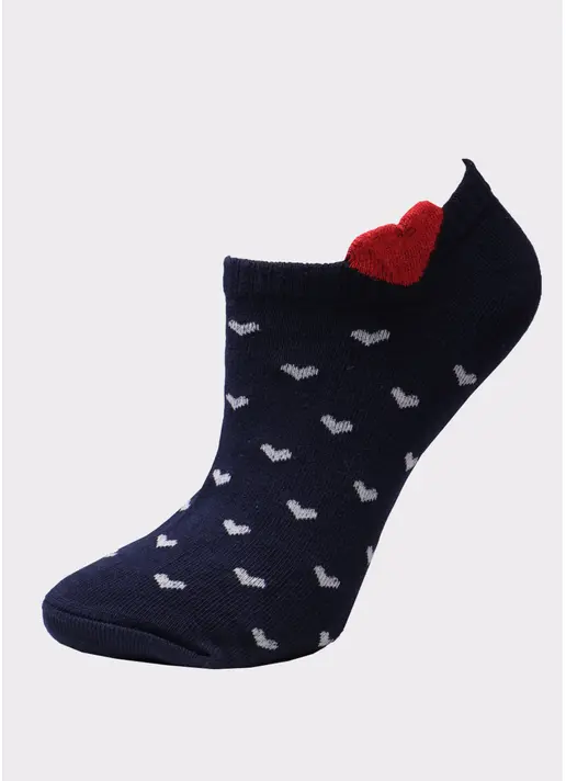 Жіночі короткі шкарпетки в сердечко WS1 FASHION 040 navy (синій) Жіночі короткі шкарпетки в сердечко WS1 FASHION 040 navy (синій)