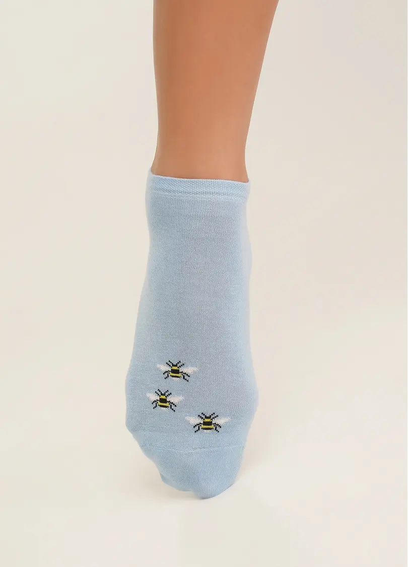 Шкарпетки з бджолами комплект з 2-х пар WS1 FASHION SET 2401 (пак х2) baby blue/light yellow (блакитний/жовтий)