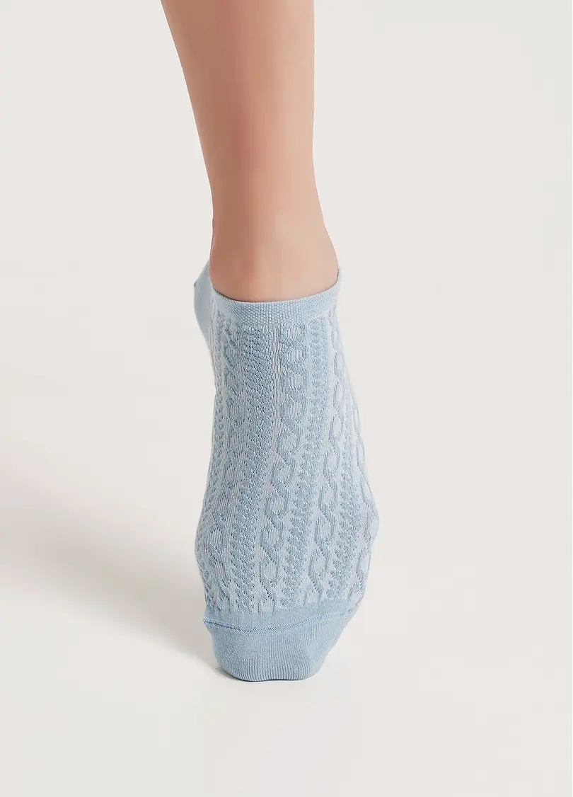 Короткі шкарпетки з візерунком лацюжок WS1 SOFT BACKGROUND 001 baby blue (блакитний)