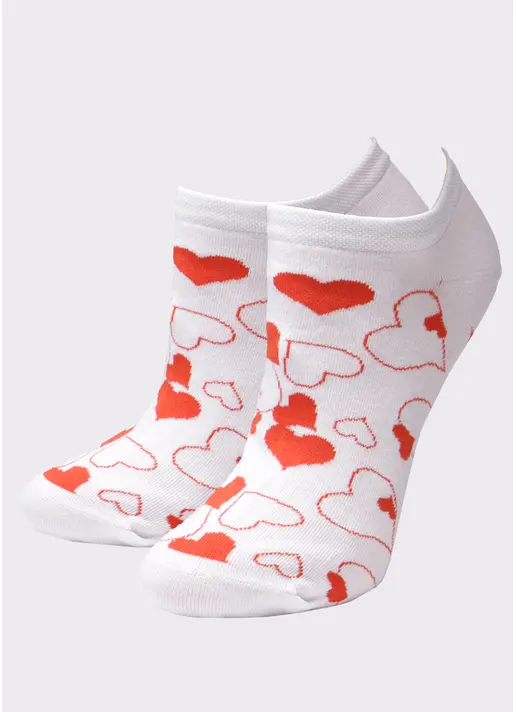 Шкарпетки короткі жіночі WS1 SOFT VALENTINE 003 white (білий)