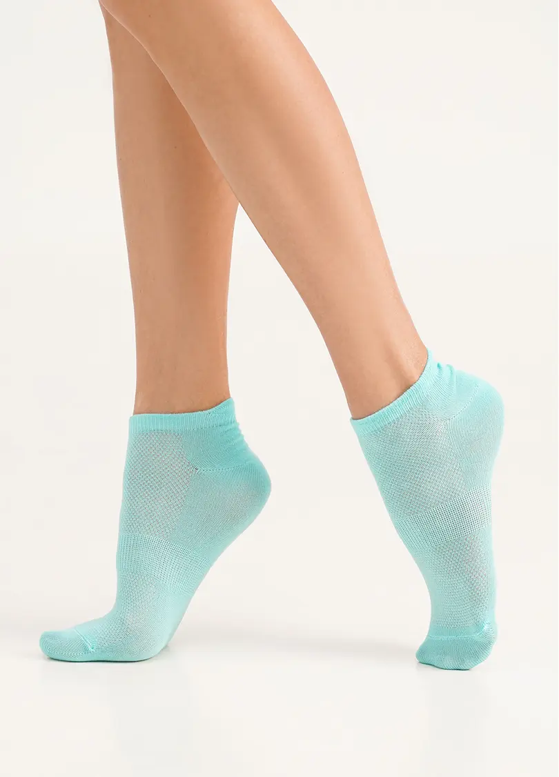 Короткі шкарпетки з високою п'ятою WS1 SUMMER SPORT 001 light mint (зелений)
