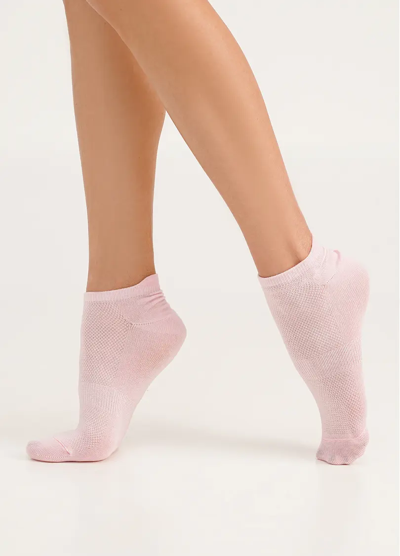 Короткі шкарпетки з високою п'ятою WS1 SUMMER SPORT 001 pearl (рожевий)