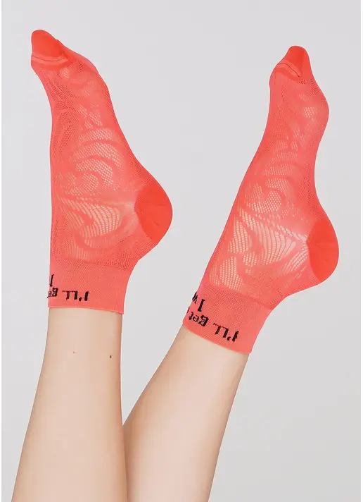 Жіночі короткі спортивні шкарпетки WS2 AIR PA 009 orange neon (помаранчевий)