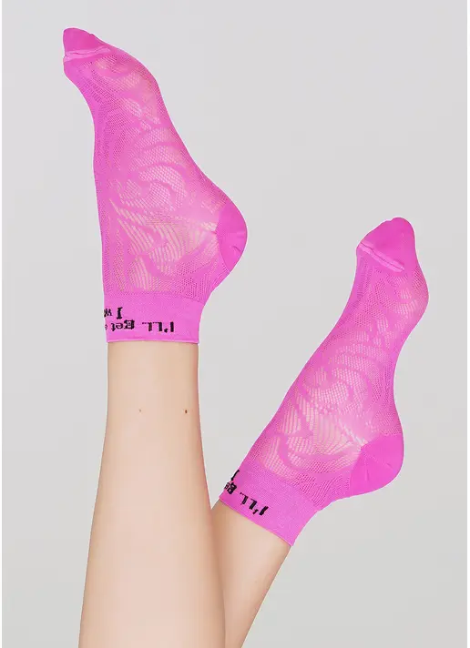 Жіночі короткі спортивні шкарпетки WS2 AIR PA 009 pink neon (рожевий)