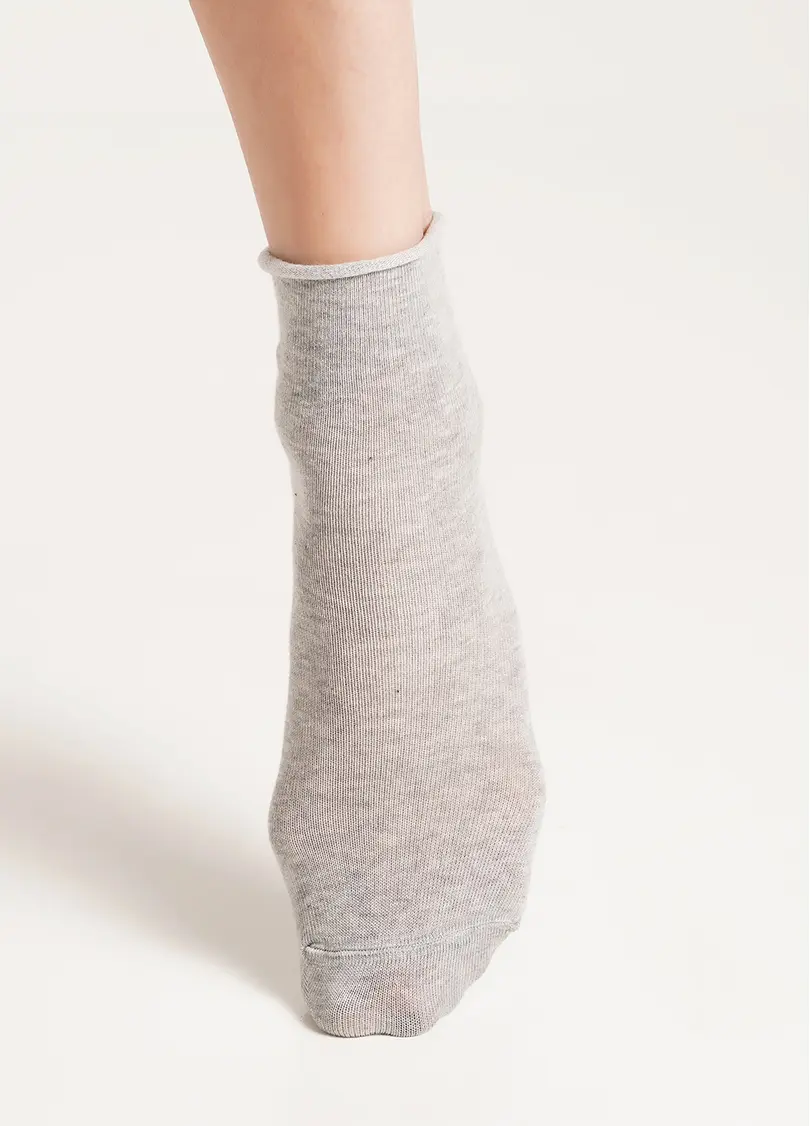 Шкарпетки класичні без гумки WS2 CLASSIC FREE light grey melange (сірий)