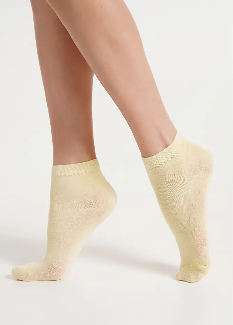 Бавовняні шкарпетки жіночі класичні WS2 CLASSIC light yellow (жовтий)