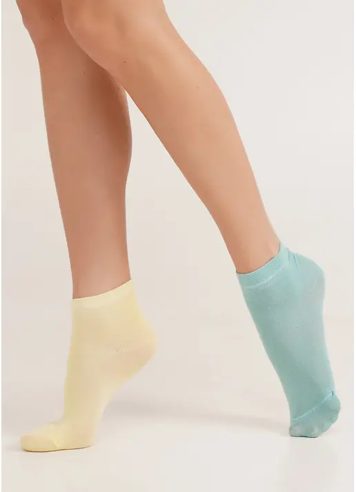 Жіночі бавовняні шкарпетки (2 пари) WS2 CLASSIC pastel turquoise/light yellow (зелений/жовтий) Жіночі бавовняні шкарпетки (2 пари) WS2 CLASSIC pastel turquoise/light yellow (зелений/жовтий)