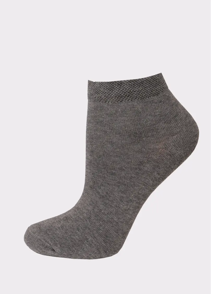 Жіночі бавовняні шкарпетки (2 пари) WS2 CLASSIC dark grey melange/black (сірий)