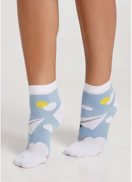 Шкарпетки бавовняні з паперовим літаком та пір'ям WS2 FASHION SET 2404 (пак х2) baby blue (блакитний) Шкарпетки бавовняні з паперовим літаком та пір'ям WS2 FASHION SET 2404 (пак х2) baby blue (блакитний)