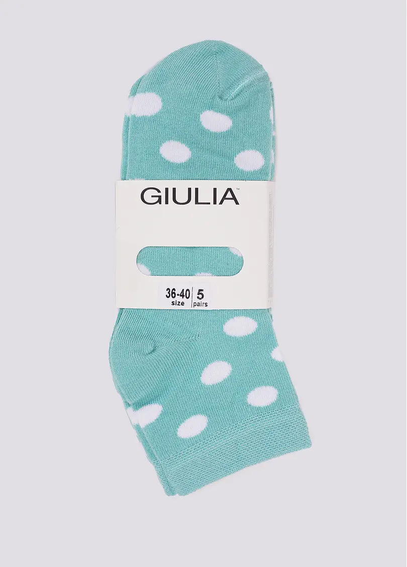 Шкарпетки з квітами набір з 5 пар WS2 SET 7 white/pastel turquoise (білий/зелений)