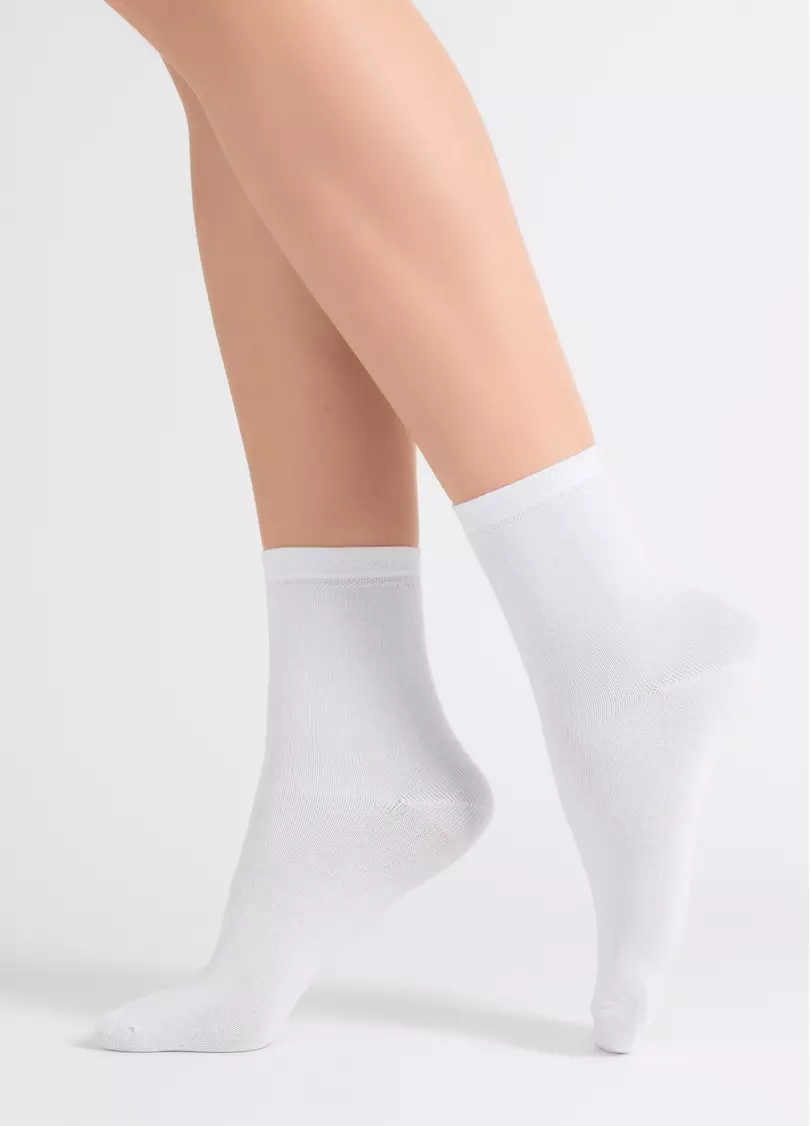 Шкарпетки жіночі (2 пари) WS3 CLASSIC light grey melange/white (сірий/білий)