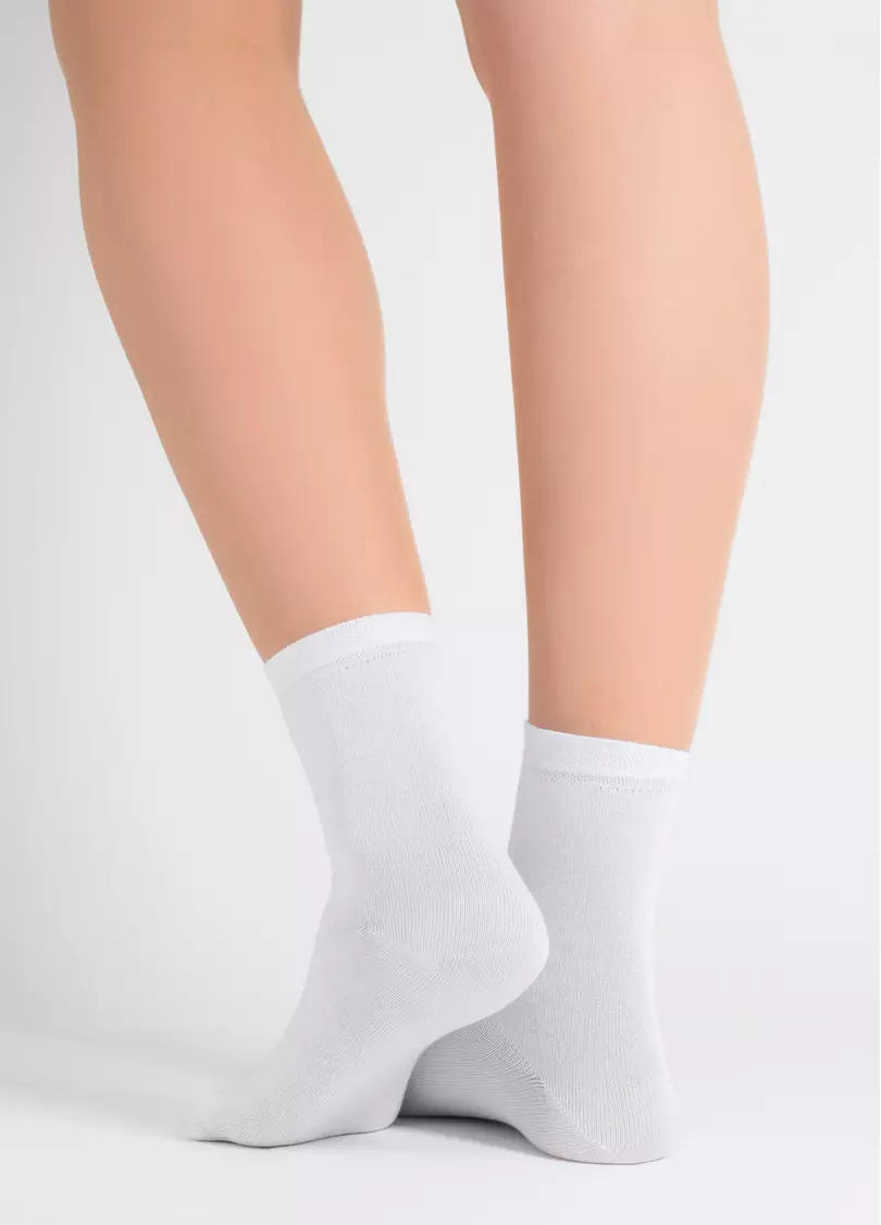 Шкарпетки жіночі (2 пари) WS3 CLASSIC light grey melange/white (сірий/білий)