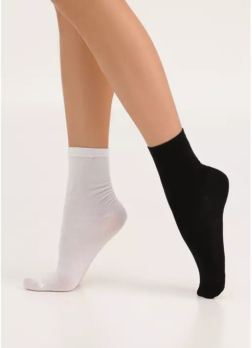 Шкарпетки жіночі (2 пари) WS3 CLASSIC black/white (чорний/білий)