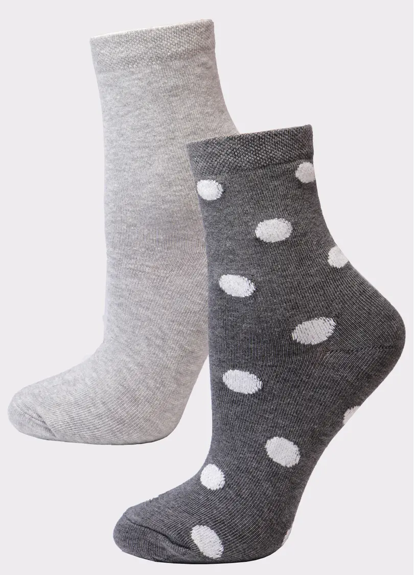 Жіночі бавовняні шкарпетки (2 пари)  WS3 FASHION 055 + WS3 CLASSIC