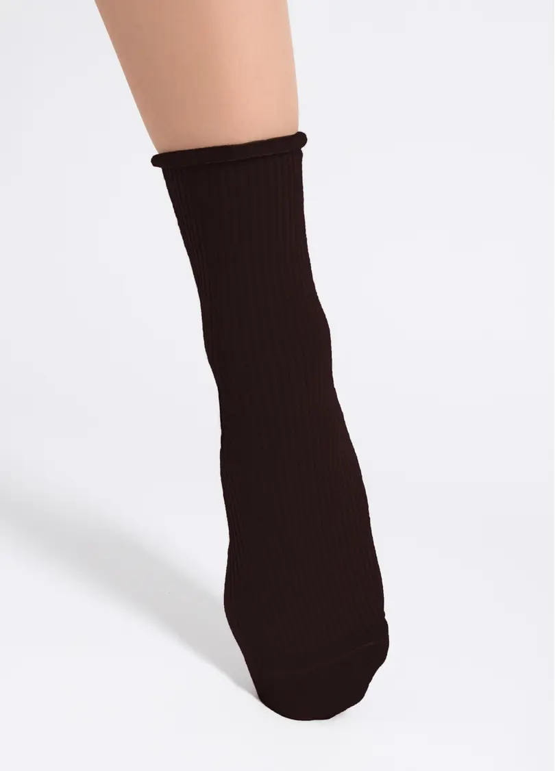 Шкарпетки в рубчик WS3 FASHION 060 chocolate (коричневий)