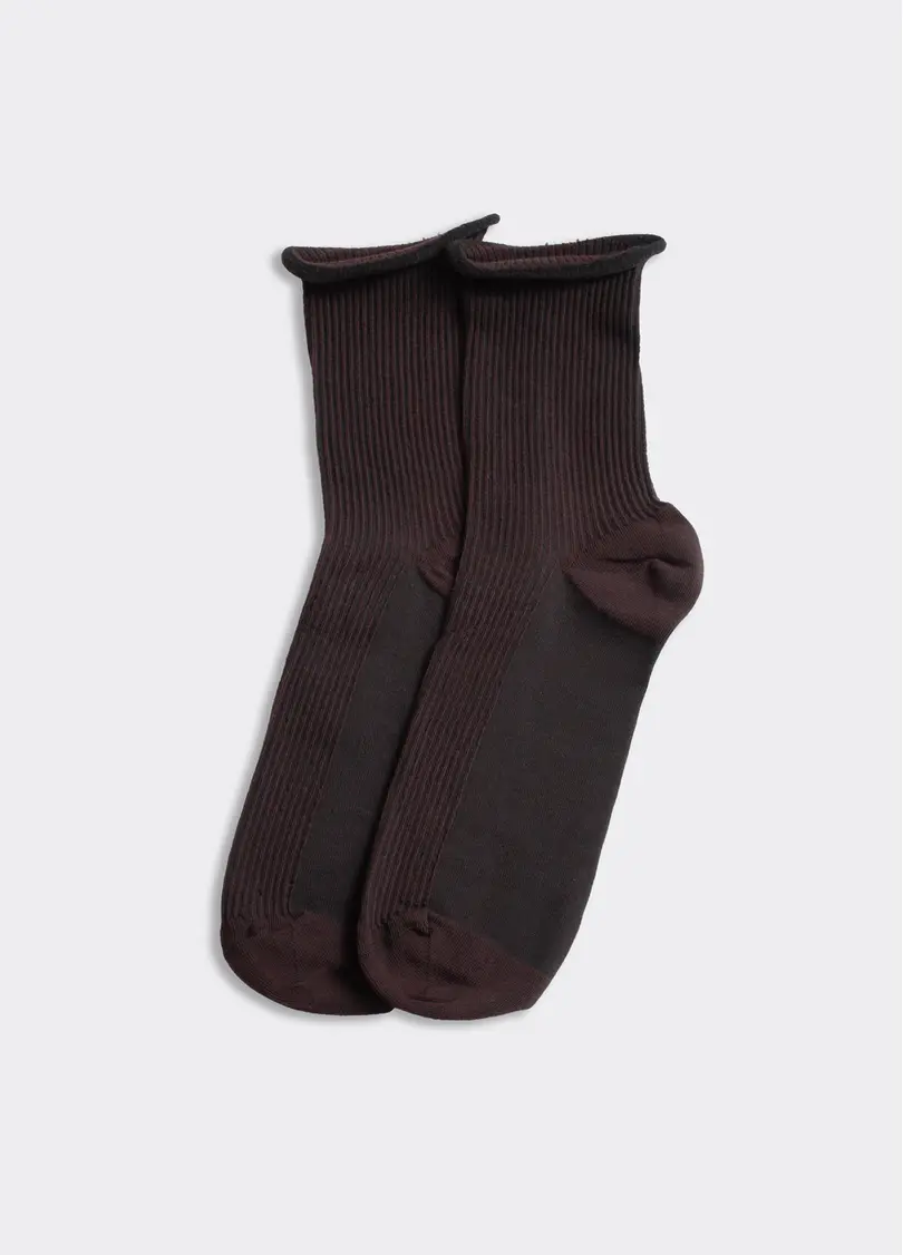 Шкарпетки в рубчик WS3 FASHION 060 chocolate (коричневий)
