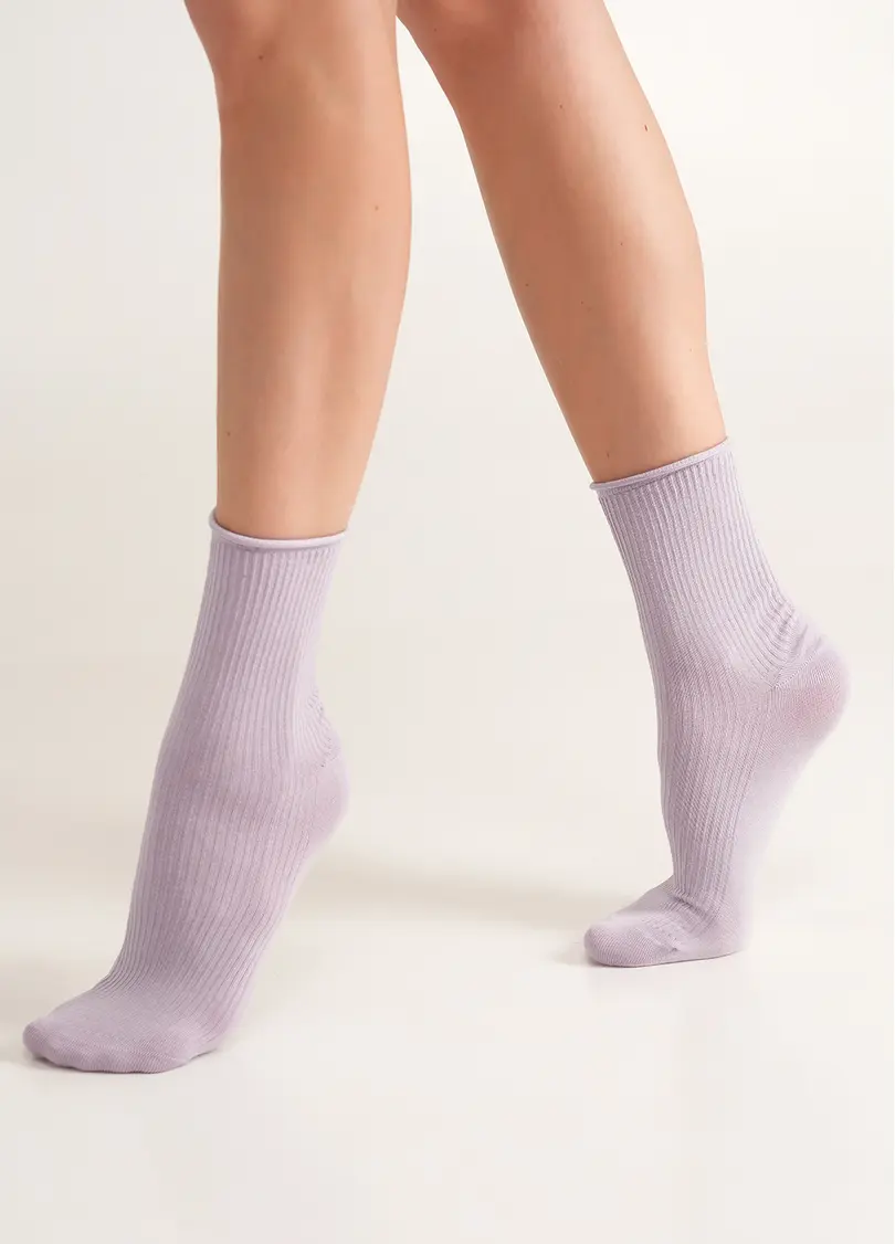 Шкарпетки в рубчик WS3 FASHION 060 lilac (фіолетовий)