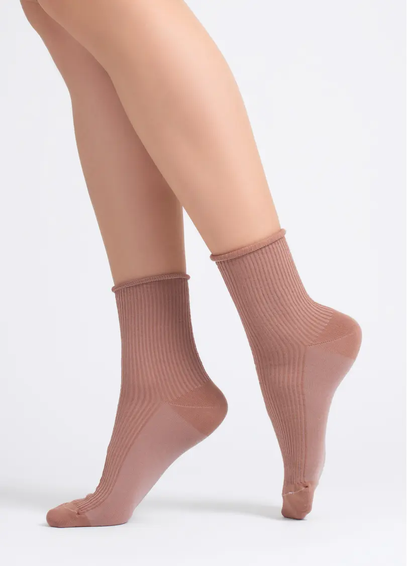 Шкарпетки в рубчик WS3 FASHION 060 mocha mousse (коричневий)