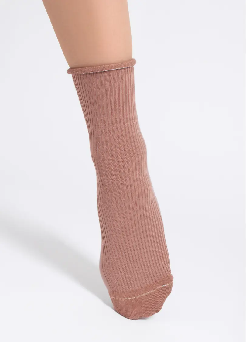 Шкарпетки в рубчик WS3 FASHION 060 mocha mousse (коричневий)