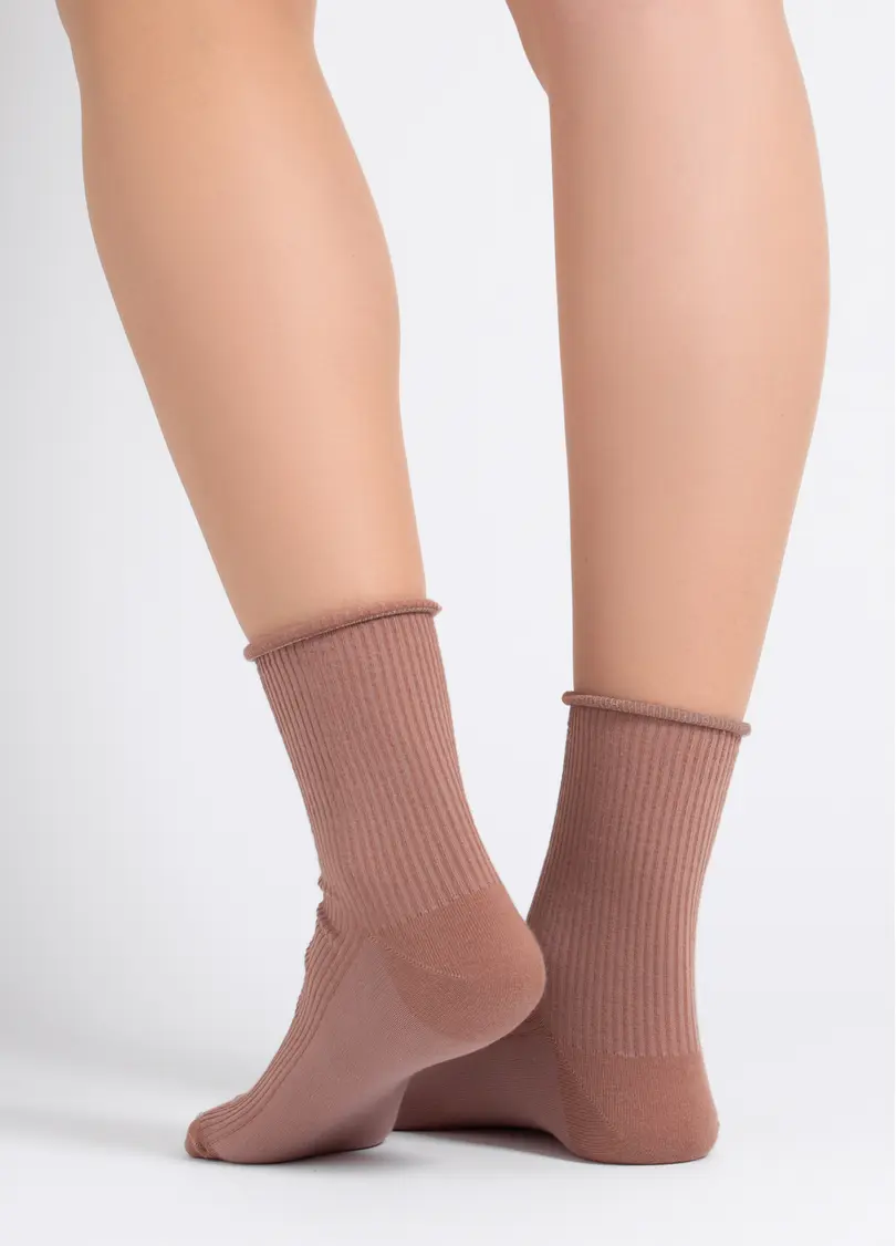 Шкарпетки в рубчик WS3 FASHION 060 mocha mousse (коричневий)