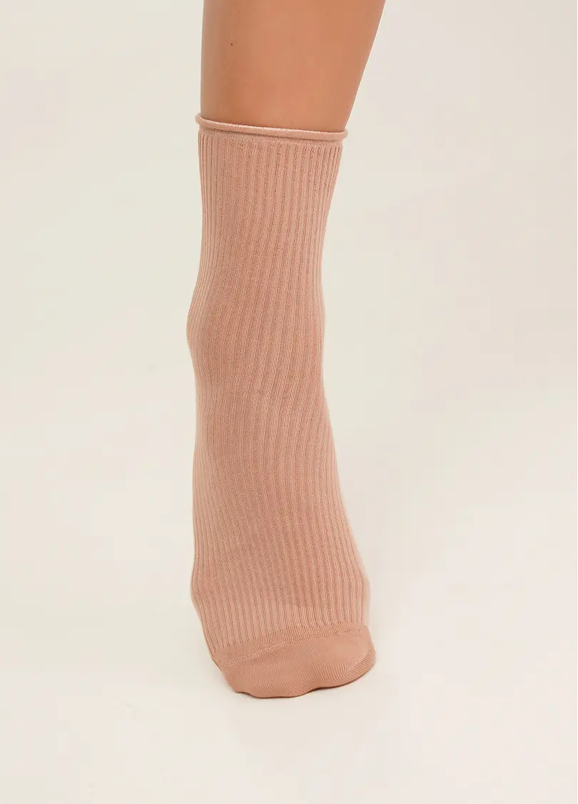 Шкарпетки в рубчик WS3 FASHION 060 roe buck (бежевий)