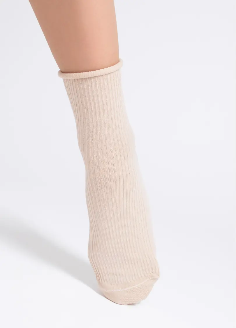Шкарпетки в рубчик WS3 FASHION 060 sand (бежевий)