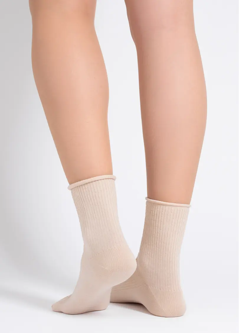 Шкарпетки в рубчик WS3 FASHION 060 sand (бежевий)