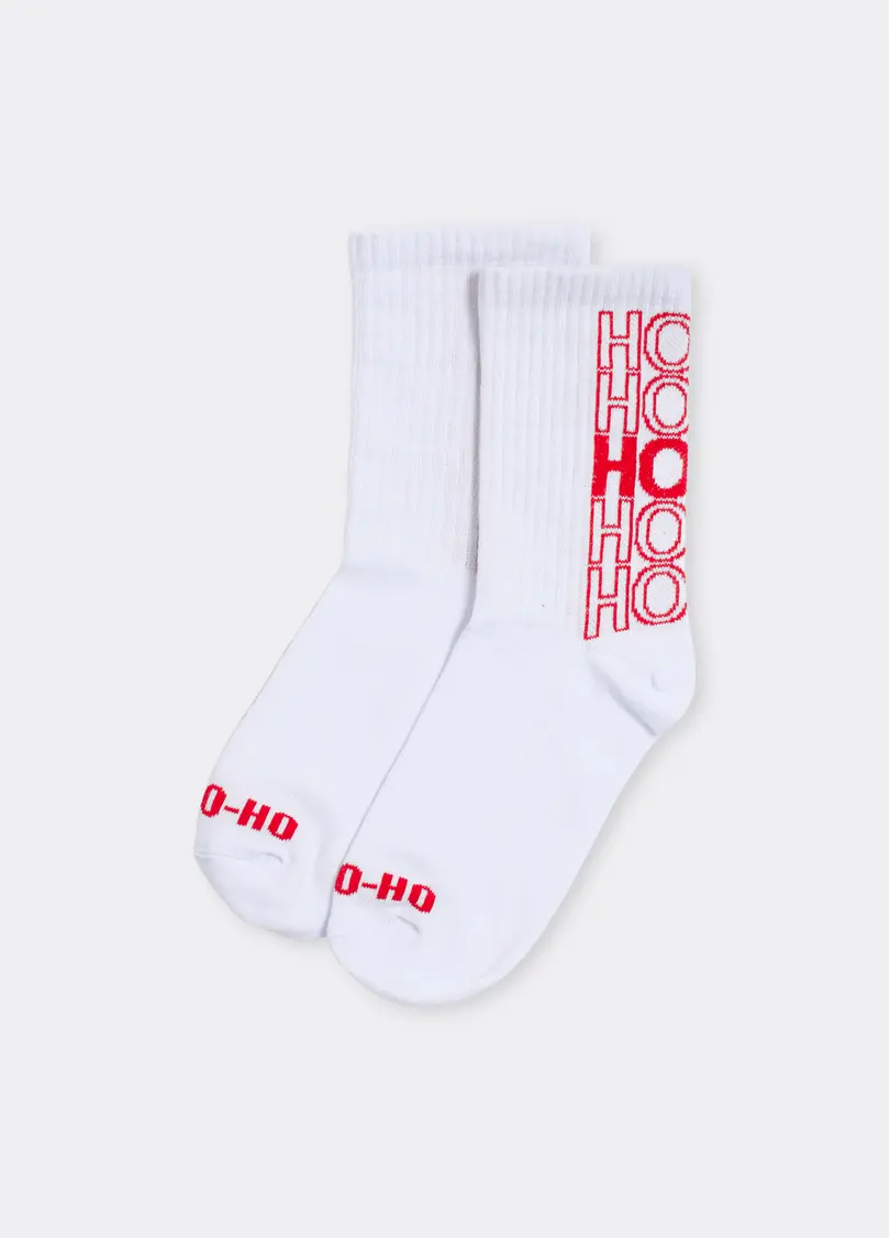 Новорічні шкарпетки в рубчик WS3 NEW YEAR STRONG 2601 white (білий)