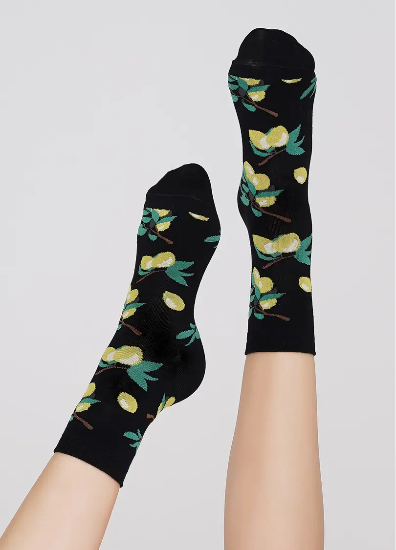 Жіночі шкарпетки WS3 SOFT BERRY 001 black (чорний)