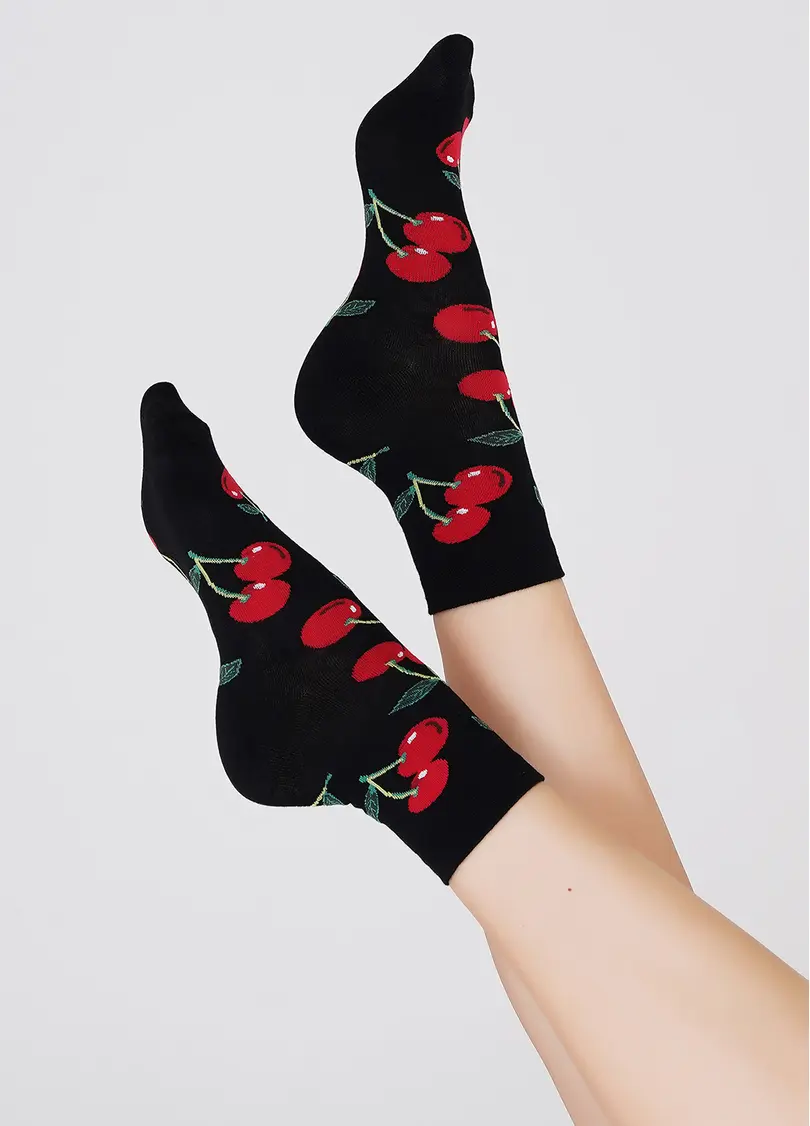 Жіночі шкарпетки WS3 SOFT BERRY 006 black (чорний)