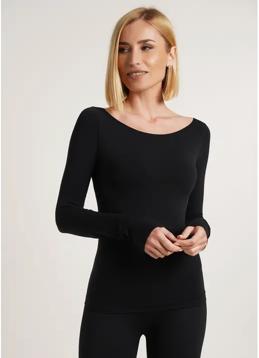 Лонгслів безшовний LONGSLEEVE black (чорний) GIULIA x Lichi by Lichi Лонгслів безшовний LONGSLEEVE black (чорний) GIULIA x Lichi by Lichi