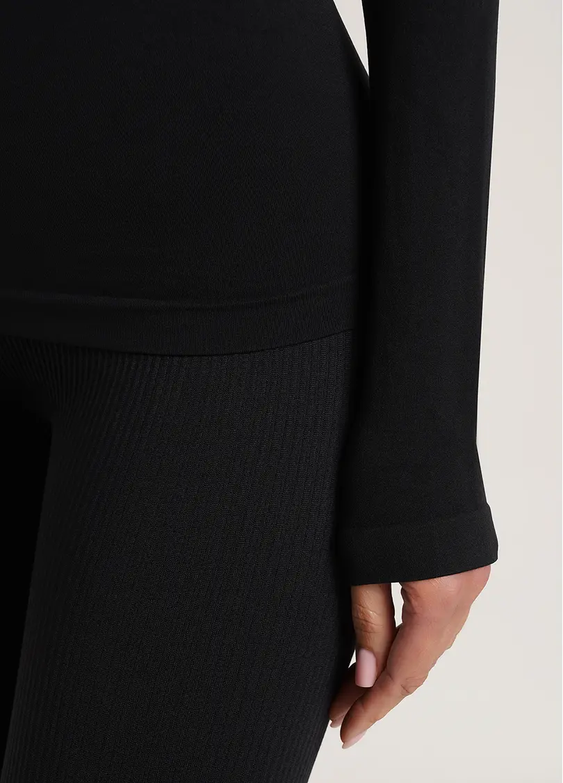 Лонгслів безшовний LONGSLEEVE black (чорний) GIULIA x Lichi by Lichi